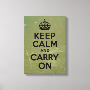 Olive Paint Keep Calm Canvas Print