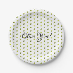 Olive Paper Plate