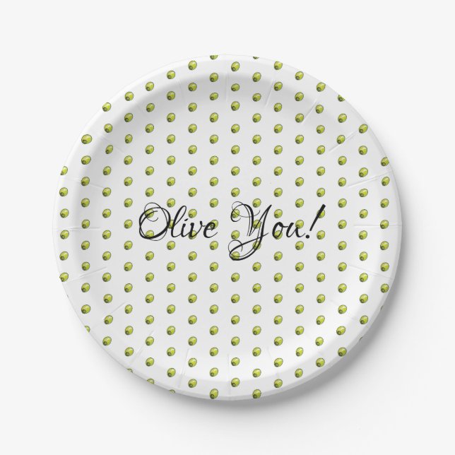 Olive Paper Plate (Front)