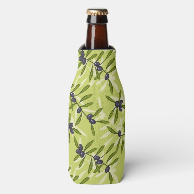 Olive Pattern Bottle Cooler (Bottle Front)