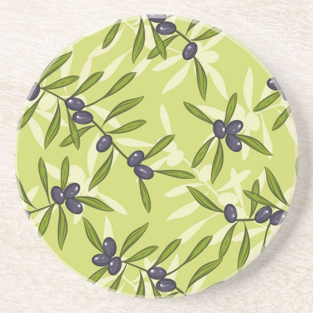 Olive Pattern Coaster (Front)