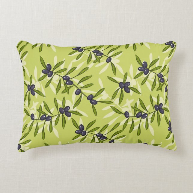 Olive Pattern Decorative Cushion (Front)