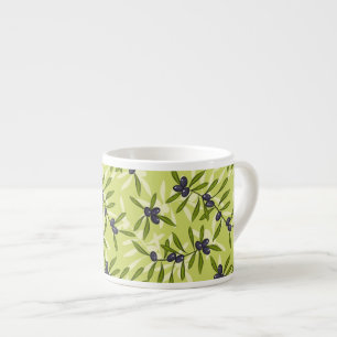 Olive Pattern Espresso Cup