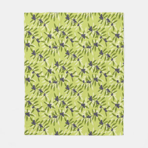 Olive Pattern Fleece Blanket