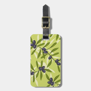 Olive Pattern Luggage Tag