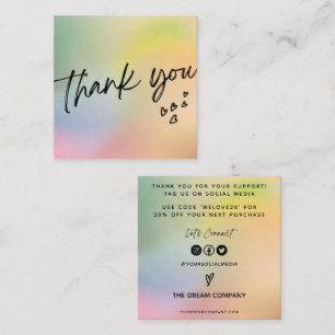 Olive Pink Heart Trendy Media Insert Business Card