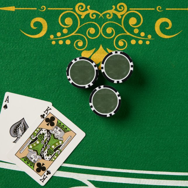 Olive Pistachio Green Christmas Texture Poker Chips (Poker Table (Stack))