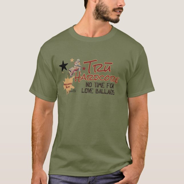 olive red/tan Tru Hardcore print T-Shirt (Front)