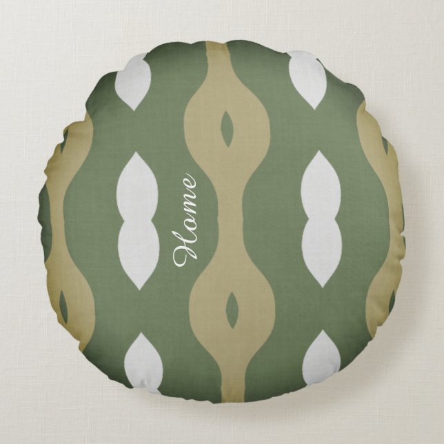 Olive Rhythm Nordic Atelier  Round Cushion (Front)
