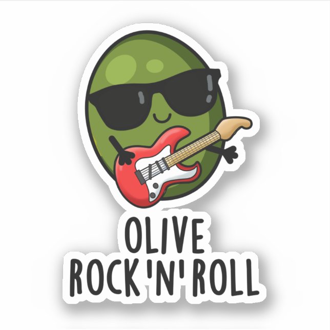 Olive Rock And Roll Funny Rocker Olive Pun (Front)