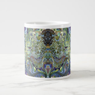Olive sage green, purple blue burgundy large coffee mug