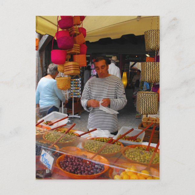Olive seller French market Postcard (Front)