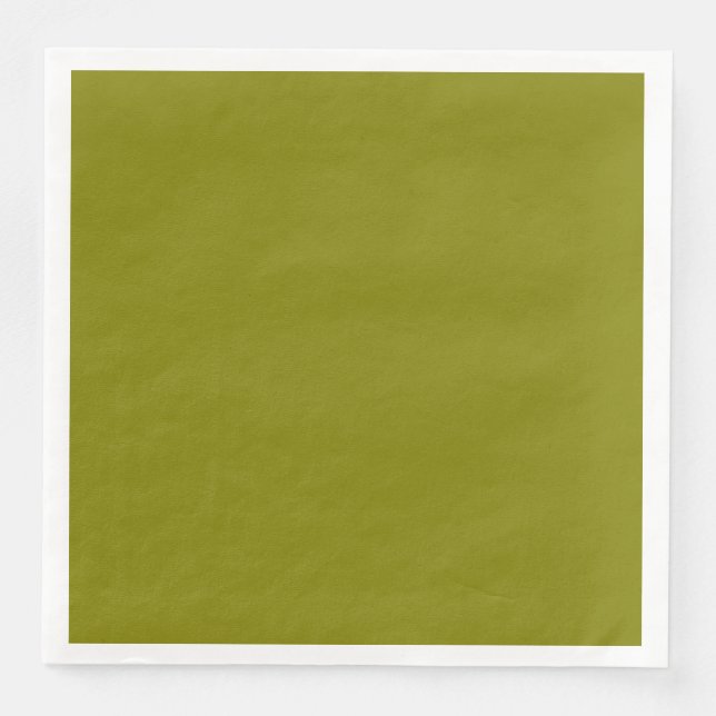 Olive Solid Colour Customise It Napkin (Front)