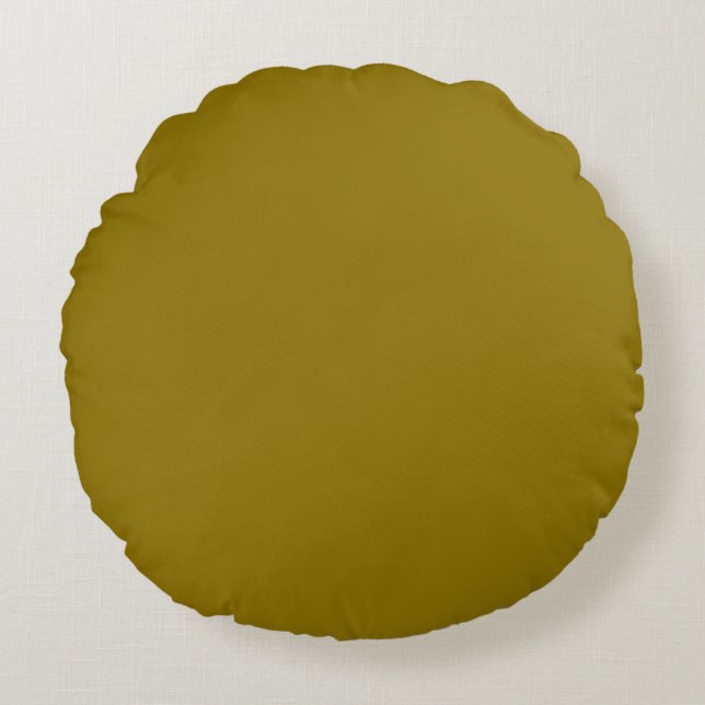  Olive  (solid colour)  Round Cushion (Front)