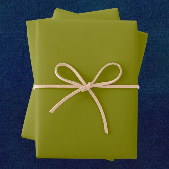 Olive Solid Colour Wrapping Paper Sheet (Creator Uploaded)