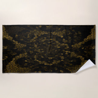 Olive Stained Glass Butterfly Beach Towel