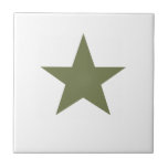 Olive Star Tile<br><div class="desc">Olive Star Ceramic Tile.  Stars are always in fashion!</div>