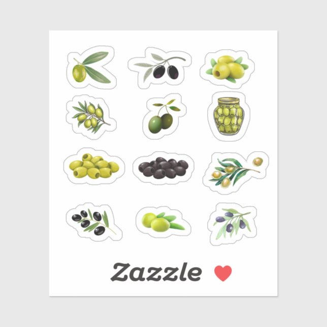 Olive Stickers (Sheet)