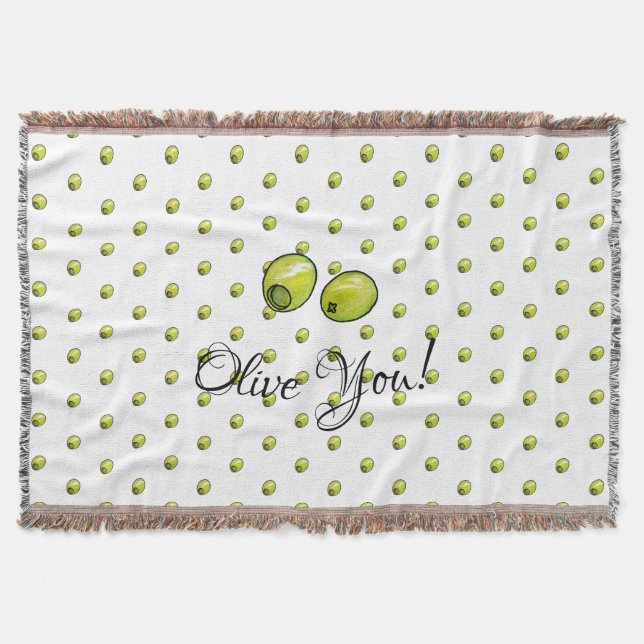 Olive Throw Blanket (Front)
