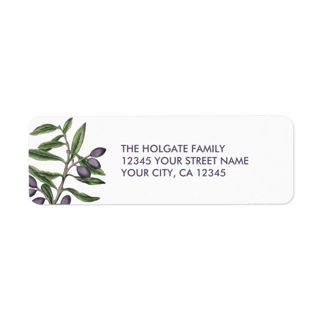 Olive Tree Branch | Green Purple (Front)
