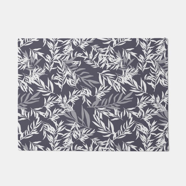 Olive tree - dark blue  doormat (Front)
