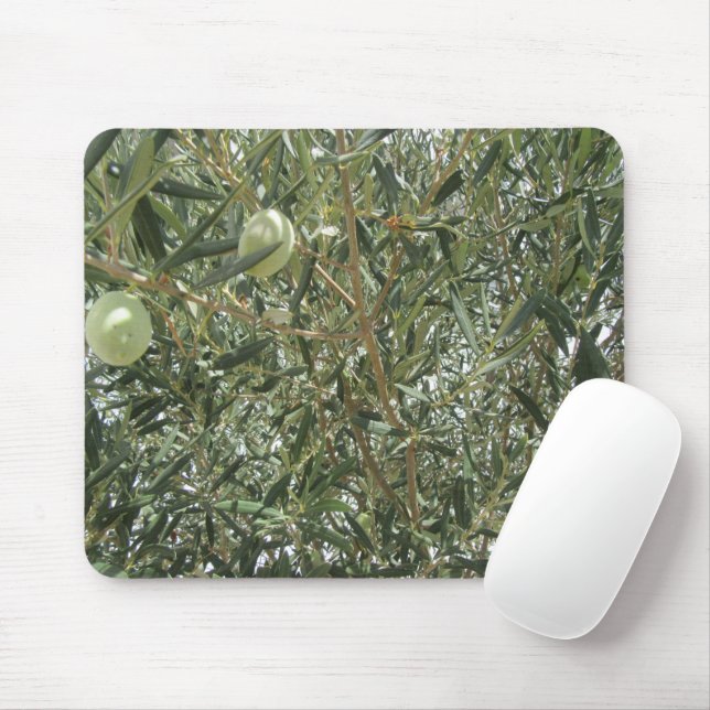 Olive Tree Leaves Mouse Pad (With Mouse)