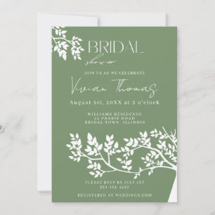 Olive Tree Mediterranean Bridal Shower Invitation