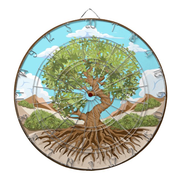 Olive tree Peace symbol in a free Palestine Land Dartboard (Front)