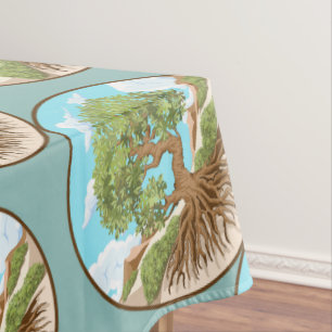 Olive tree Peace symbol in a free Palestine Land Tablecloth