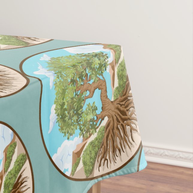 Olive tree Peace symbol in a free Palestine Land Tablecloth (In Situ)