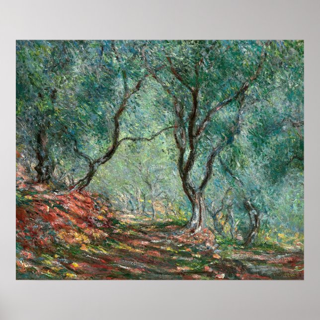 Olive Tree Wood in the Moreno Gardens (by Monet) Poster (Front)