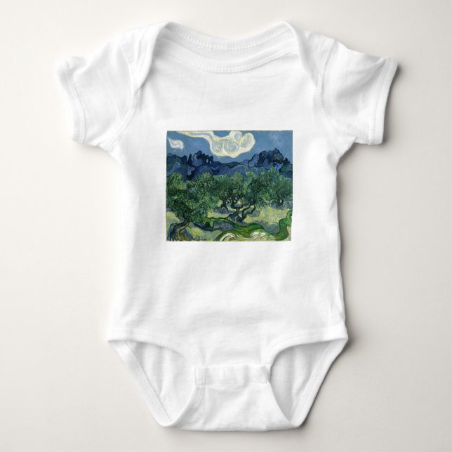 Olive Trees by Van Gogh Baby Bodysuit (Front)