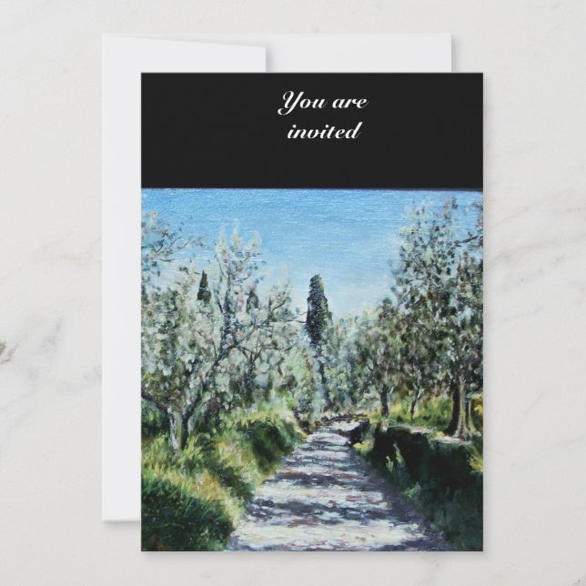OLIVE TREES IN FLORENCE INVITATION (Front)