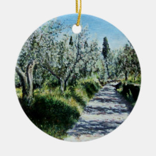 OLIVE TREES IN RIMAGGIO CERAMIC TREE DECORATION