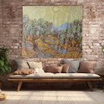 Olive Trees, Vincent van Gogh  Tapestry<br><div class="desc">This is one of fifteen canvases of olive trees that van Gogh executed between June and December of 1889. Earlier that year he had interned himself in the asylum of St-Paul, in the town of St-Rémy in southern France, where he would create his most profound works. The vibrant oranges and...</div>