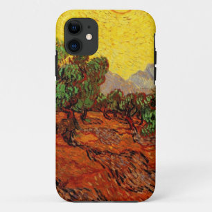 Olive Trees with Yellow Sky and Sun Case-Mate iPhone Case