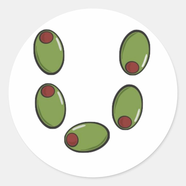 Olive u classic round sticker (Front)
