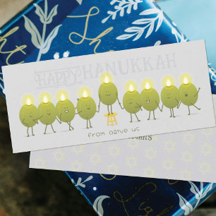 OLIVE US HANUKKAH Flat Card