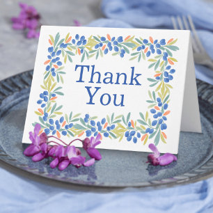 Olive Vines Coastal Thank You Card