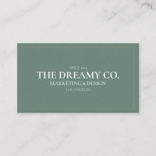 Olive Vintage Simple Business Card