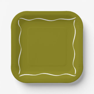 Olive Whimsical Tini Bit Older Birthday Paper Plate