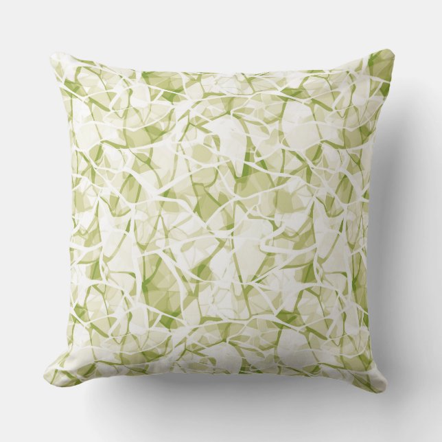 olive-white abstract fashionable modern pattern    cushion (Front)