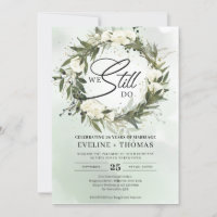 Olive wreath dusty green white roses we still do