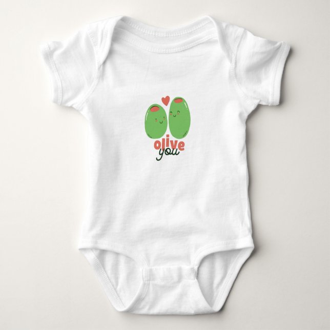 Olive You Baby Bodysuit (Front)