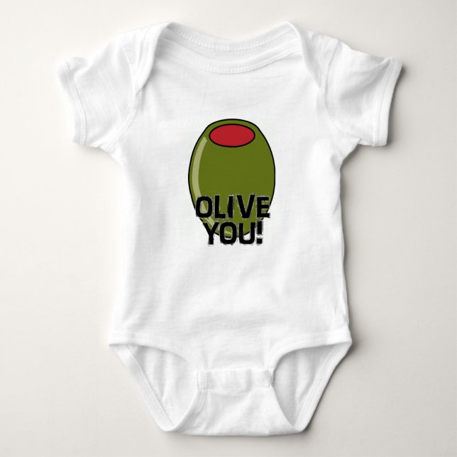 Olive You Baby Bodysuit (Front)