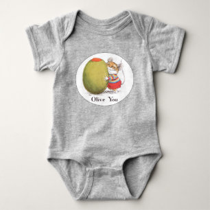 Olive You Baby Romper Bodysuit