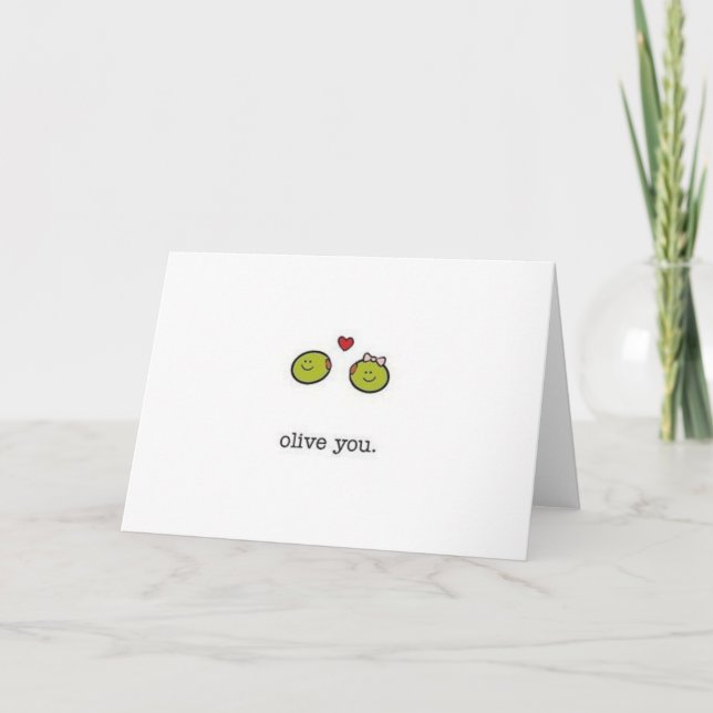 Olive You Card (Front)