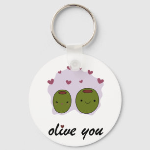 "Olive You" I Love You Gift For Him/Her Love Mug Key Ring