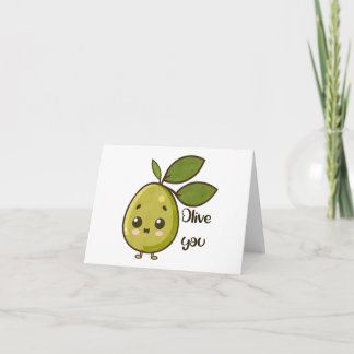 “Olive You” Kawaii Olive Card