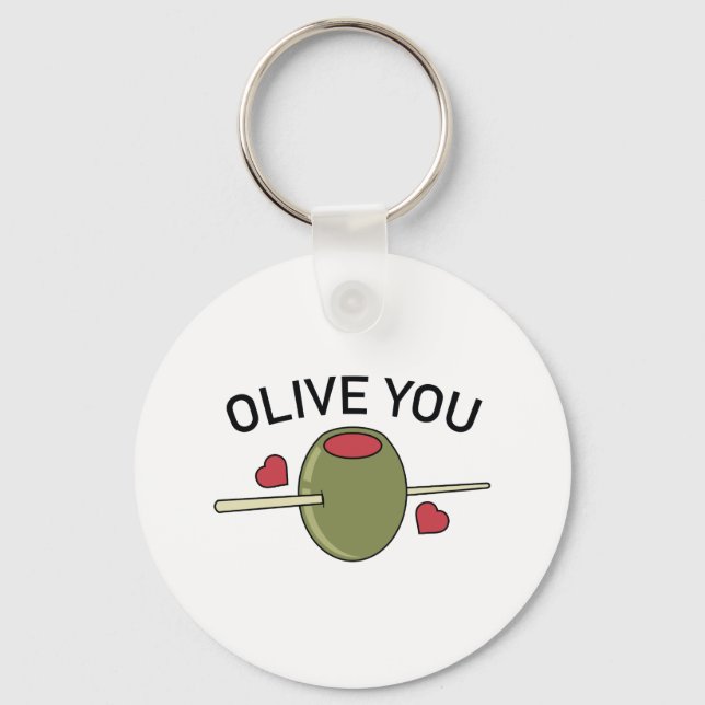 Olive You Key Ring (Front)